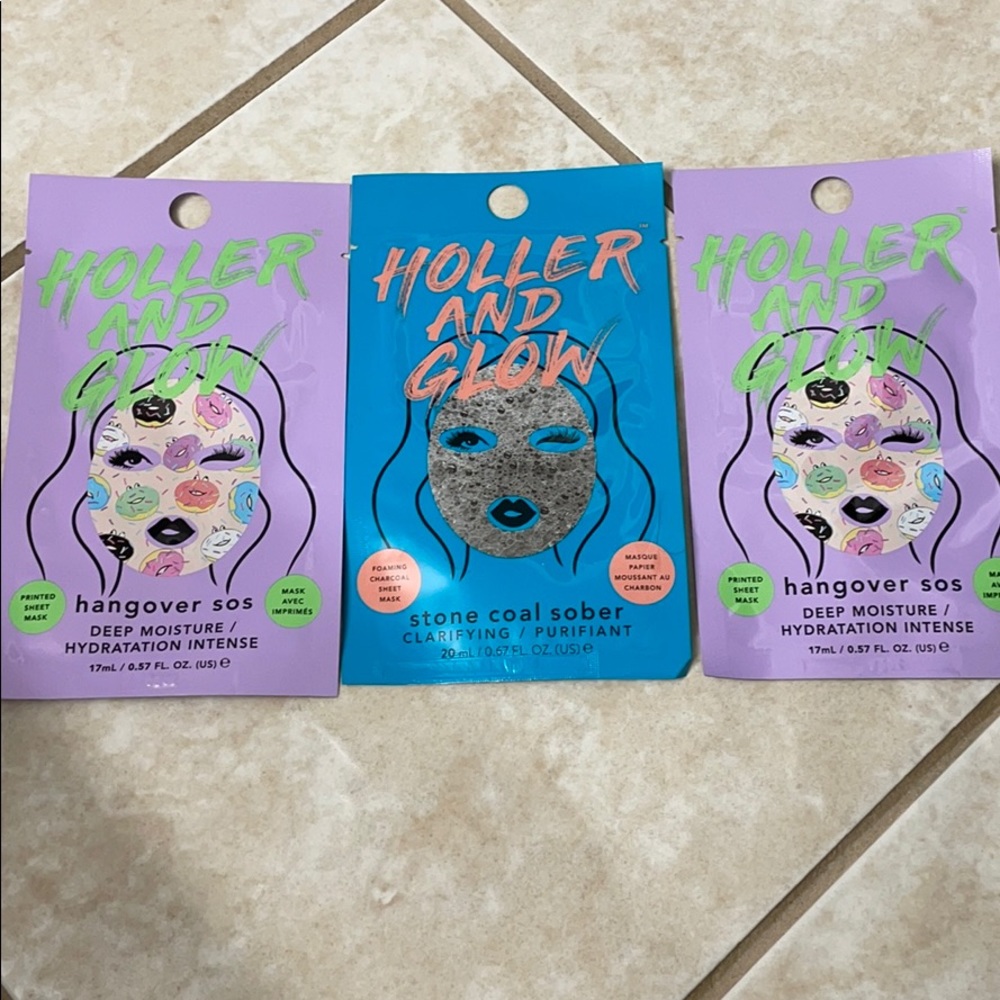 Face masks Holler and Glow
